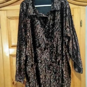 Lane Bryant velour leopard print shirt